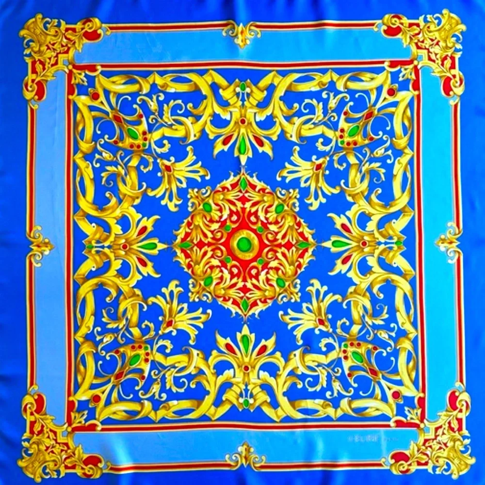 Celine 100% Silk Scarf 32”x32”